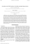 Cover page: Ocean roles in the TBO transitions of the Indian- Australian monsoon system