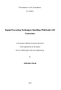 Cover page: Signal Processing Techniques EnablingWideband A/D Converters