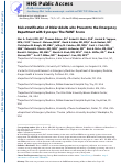 Cover page: Risk Stratification of Older Adults Who Present to the Emergency Department With Syncope: The FAINT Score