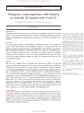 Cover page: Therapeutic Anticoagulation with Heparin in Critically Ill Patients with Covid-19