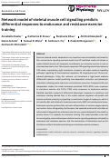 Cover page: Network model of skeletal muscle cell signalling predicts differential responses to endurance and resistance exercise training.