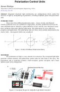 Cover page: Polarization Control Units