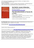 Cover page: The internationalization of faculty life in China