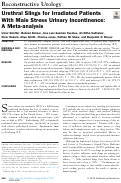 Cover page: Urethral Slings for Irradiated Patients With Male Stress Urinary Incontinence: A Meta-analysis