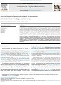 Cover page: Peer facilitation of emotion regulation in adolescence