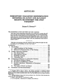 Cover page: Peremptory Challenge Discrimination Revisited: Do Batson and McCleskey Relieve or Intensify the Swain Paradox