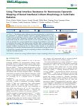 Cover page: Using Thermal Interface Resistance for Noninvasive Operando Mapping of Buried Interfacial Lithium Morphology in Solid-State Batteries