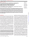 Cover page: Decoupling electron and phonon transport in single-nanowire hybrid materials for high-performance thermoelectrics