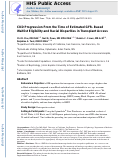 Cover page: CKD Progression From the Time of Estimated GFR-Based Waitlist Eligibility and Racial Disparities in Transplant Access.