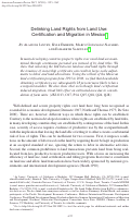 Cover page: Delinking Land Rights from Land Use: Certification and Migration in Mexico