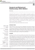 Cover page: Surgical and Behavioral Relationships With Welfare