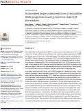 Cover page: Automated large-scale prediction of exudative AMD progression using machine-read OCT biomarkers