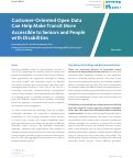 Cover page of Customer-Oriented Open Data Can Help Make Transit More Accessible to Seniors and People with Disabilities