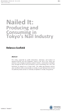 Cover page: Nailed It: Producing and Consuming in Tokyo's Nail Industry