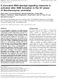 Cover page: A truncated DNA-damage-signaling response is activated after DSB formation in the G1 phase of Saccharomyces cerevisiae