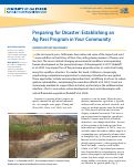 Cover page of Preparing for Disaster: Establishing an Ag Pass Program in Your Community
