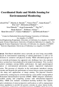 Cover page: Coordinated Static and Mobile Sensing for Environmental Monitoring