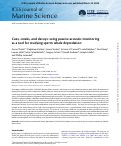 Cover page: Cues, creaks, and decoys: using passive acoustic monitoring as a tool for studying sperm whale depredation