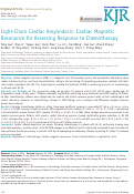 Cover page of Light-Chain Cardiac Amyloidosis: Cardiac Magnetic Resonance for Assessing Response to Chemotherapy.