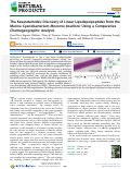 Cover page: The Kavaratamides: Discovery of Linear Lipodepsipeptides from the Marine Cyanobacterium Moorena bouillonii Using a Comparative Chemogeographic Analysis