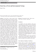 Cover page: Early Days of Food and Environmental Virology