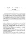 Cover page: Reasoning With Function Symbols In A Connectionist System