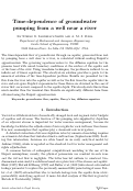 Cover page: Time dependence of groundwater pumping from a well near a river