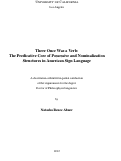 Cover page: There Once Was a Verb: The Predicative Core of Possessive and Nominalization Structures in American Sign Language