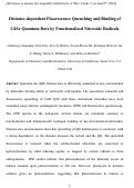 Cover page: Distance-Dependent Fluorescence Quenching and Binding of CdSe Quantum Dots by Functionalized Nitroxide Radicals