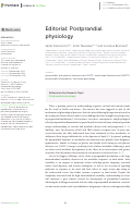 Cover page: Editorial: Postprandial physiology