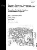 Cover page: Properties of perturbative solutions of unilateral matrix equations