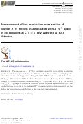 Cover page: Measurement of the production cross section of prompt J/ψ mesons in association with a W± boson in pp collisions at √s = 7 TeV with the ATLAS detector