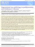 Cover page: Nigrostriatal tau pathology in parkinsonism and Parkinsons disease.