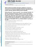 Cover page: 2023 Society for Academic Emergency Medicine Consensus Conference on Precision Emergency Medicine: Development of a policy-relevant, patient-centered research agenda.