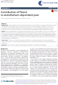 Cover page: Contribution of Piezo2 to Endothelium-Dependent Pain