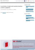 Cover page: Local density of states and scanning tunneling currents in graphene