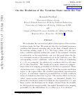 Cover page: On the evolution of the neutrino state inside the sun