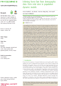 Cover page: Inferring forest fate from demographic data: from vital rates to population dynamic models