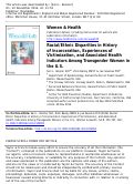 Cover page: Racial/Ethnic Disparities in History of Incarceration, Experiences of Victimization, and Associated Health Indicators Among Transgender Women in the U.S.