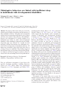 Cover page: Maladaptive behaviors are linked with inefficient sleep in individuals with developmental disabilities