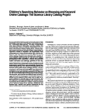 Cover page: Children's Searching Behavior On Browsing and Keyword Online Catalogs: The Science Library Catalog Project