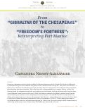 Cover page: From “Gibraltar of the Chesapeake” to “Freedom’s Fortress”: Reinterpreting Fort Monroe