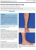 Cover page: Persistent dermatomal eruption on a leg