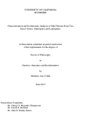 Cover page: Characterization and Evolutionary Analyses of Silk Fibroins from Two Insect Orders: Embioptera and Lepidoptera