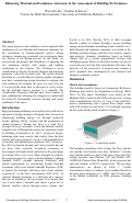 Cover page: Balancing Thermal and Luminous Autonomy in the Assessment of Building Performance