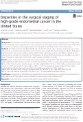 Cover page: Disparities in the surgical staging of high-grade endometrial cancer in the United States