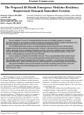 Cover page of The Proposed 48-Month Emergency Medicine Residency Requirement Demands Immediate Scrutiny