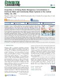 Cover page: Disparities in Drinking Water Manganese Concentrations in Domestic Wells and Community Water Systems in the Central Valley, CA, USA