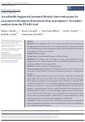 Cover page: An mHealth‐Supported antenatal lifestyle intervention may be associated with improved maternal sleep in pregnancy: Secondary analysis from the PEARS trial