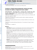 Cover page: Predictors of family‐based treatment for adolescent eating disorders: Do family or diagnostic factors matter?
